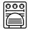 Baking oven icon, outline style