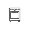 Baking oven line icon