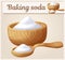 Baking soda. Cartoon vector icon. Series of food and drink and ingredients for cooking