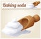 Baking soda. Detailed Vector Icon