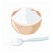 Baking Soda Powder in Bowl with Spoon