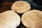 Baking special bread in traditional oven