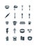 Baking tools simple pictograms flat vector icons