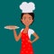 Baking woman with pizza Women chef