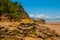 BAKO, KUCHING, SARAWAK, BORNEO, MALAYSIA: beautiful landscape with views of the Bako national Park beach landscape with rocks with