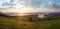 Bakota spring sunrise panorama (Ukraine