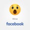 Baku, Azerbaijan - April 23, 2019: Facebook new like button. Emoji