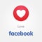 Baku, Azerbaijan - April 23, 2019: Facebook new like button. Emoji