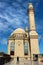 Baku, Azerbaijan - April 27, 2017: Bibi-Heybat historical mosque, a recreation of the mosque built in 1267 by Shirvanshah