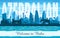 Baku Azerbaijan city skyline vector silhouette