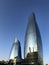 Baku landscapes. Flame towers. Modern architecture 1