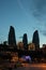 Baku , night view, Flame Towers