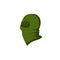 Balaclava for disguise. Protective mask of military and a robber. Soldier Head flat icon