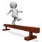 Balance Beam Means Getting Fit And Agility 3d Rendering