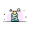 Balance, Concentration, Meditation, Mind, Mindfulness  Business Flat Line Filled Icon Vector Banner Template
