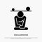 Balance, Concentration, Meditation, Mind, Mindfulness solid Glyph Icon vector