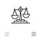 Balance, Court, Judge, Justice, Law, Legal, Scale, Scales Bold and thin black line icon set