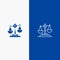 Balance, Court, Judge, Justice, Law, Legal, Scale, Scales Line and Glyph Solid icon Blue banner Line and Glyph Solid icon Blue