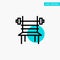 Balance, Dumbbell, Fitness, Gym, Machine turquoise highlight circle point Vector icon