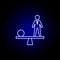 Balance, employee, worker icon. Elements of Human resources illustration in neon style icon. Signs and symbols can be used for web