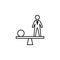 Balance, employee, worker icon on white background. Can be used for web, logo, mobile app, UI, UX