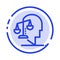 Balance, Equilibrium, Human, Integrity, Mind Blue Dotted Line Line Icon