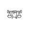 Balance, hand icon. Element of law and justice icon. Thin line icon for website design and development, app development. Premium