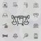 Balance, hand icon. Universal set of law and justice for website design and development, app development