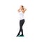 Balance, health and body with woman on disk in studio for workout, fitness or exercise. Wellness, challenge and training