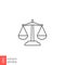 Balance lawyer icon. Law firm logo scale. Equilibrium Scale Balance