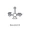 Balance linear icon. Modern outline Balance logo concept on whit