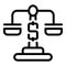 Balance money icon outline vector. Credit lender