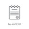 Balance of payments linear icon. Modern outline Balance of payme