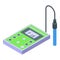 Balance ph meter icon isometric vector. Water soil