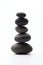 Balanced Japanese Rocks in Ascending Order, Isolated on White. Generative ai