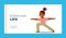 Balanced Life Landing Page Template. African American Girl Peacefully Practicing Yoga. Child Character Stretching Body