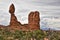 Balanced Rock in Silver Sky