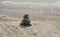 The balanced stones at the beach, is arutas beach, Sardinia