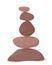 The balancing cairn of stones is a symbol of harmony, tranquility and relaxation. Vector illustration in flat style.