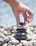 Balancing pebble tower