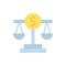 Balancing scale, judge icon. Simple color vector elements of economy icons for ui and ux, website or mobile application