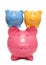 Balancing your finances piggy banks