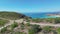 Balandra playa beach baja california aerial panorama