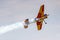 Balashikha, Moscow region, Russia - May 25, 2019: Russian sports and aerobatic aircraft SP-55F RA-2934G performs aerobatics over