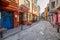 BALAT. Colorful houses in old city Balat. Istanbul.