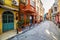 BALAT. Colorful houses in old city Balat. Istanbul.