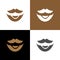 Balbo beard style logo icon design template elements, barber shop symbol