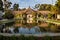 Balboa Park Botanical Gardens and pond reflections in San Diego, California, USA