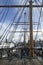 Balclutha square rigged ship  anchored at Hyde Street pier