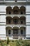 Balconies on facade of old home